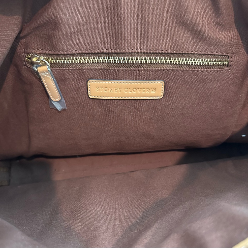 Stoney Clover Lane Brown Canvas Tote GUC - Picture 4 of 7
